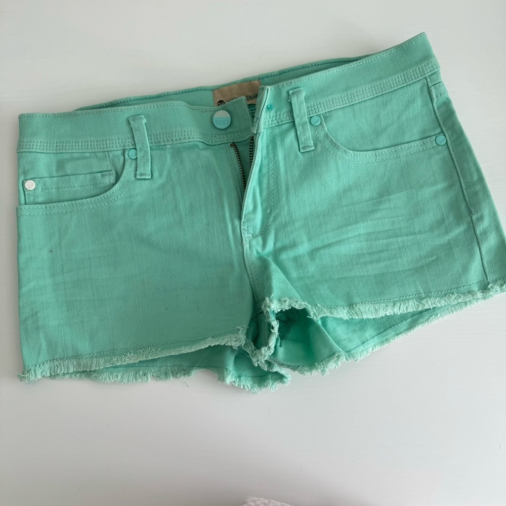 Roxy green denim shorts